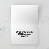 RETIREMENT=GUTE TENSION-HELLO-PENSION KARTE (Innenseite)