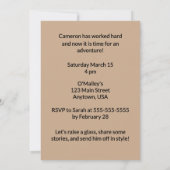 Retirement is going to be Monumental Einladung (Rückseite)