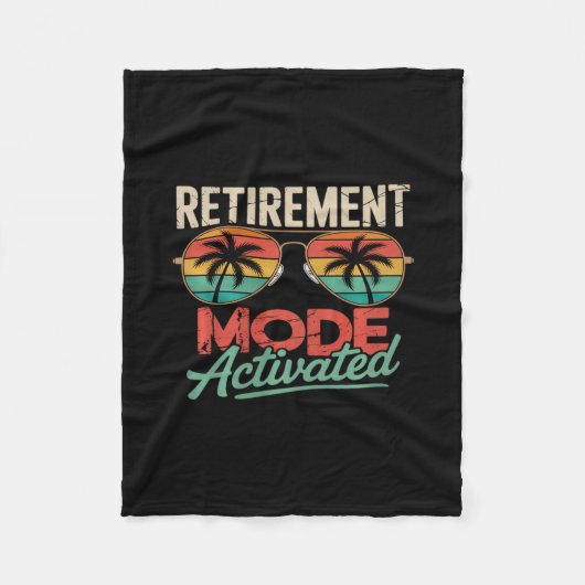 Retirement Mode Activated Retired Vacation Men Wom Fleecedecke (Vorderseite)