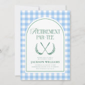Retirement Par-Tee Golf Theme Retirement Einladung (Vorderseite)