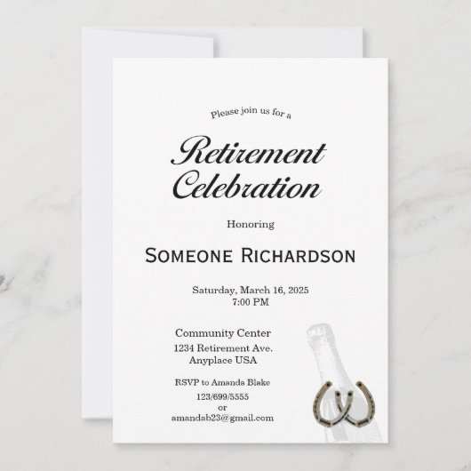 Retirement Party Announcement Western theme Einladung (Vorderseite)