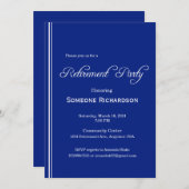 Retirement Party Black with Gold Ivy Frame Einladung (Vorne/Hinten)