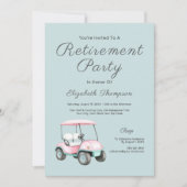 Retirement Party Golf Retro Custom Invitation Einladung (Vorderseite)
