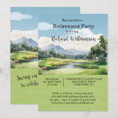 Retirement Party Golf Theme Invitation Einladung (Vorne/Hinten)