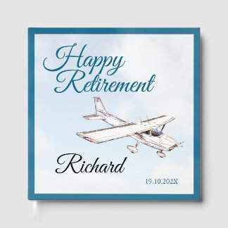 Retirement Party Guest book with Airplane Design 3 Gästebuch