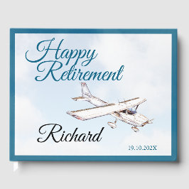 Retirement Party Guest book with Airplane Design 3 Gästebuch