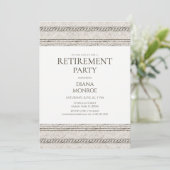 Retirement party invitation with elegant design einladung (Stehend Vorderseite)