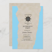 Retirement Party Nautical Custom Invitation Einladung (Vorne/Hinten)