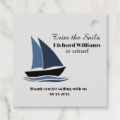 Retirement Party Nautical Sailing Theme Modern  Geschenkanhänger (Rückseite)