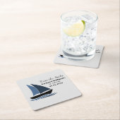 Retirement Party Nautical Sailing Theme Modern  Rechteckiger Pappuntersetzer (Vor Ort)
