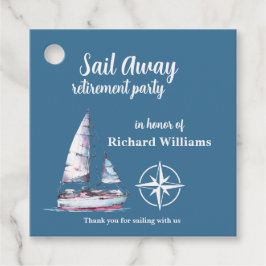 Retirement Party Sail Away Nautical Theme Geschenkanhänger
