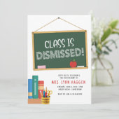 Retirement Party, Teacher, Schools out Einladung (Stehend Vorderseite)