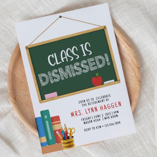 Retirement Party, Teacher, Schools out Einladung