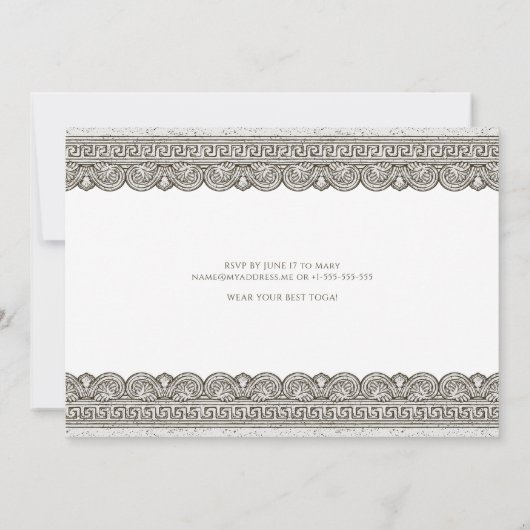 RETIREMENT PARTY with stone elements Einladung (Rückseite)