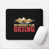 Retirement Plan Skiing Vintage Sunset Retro Skier  Mousepad (Mit Mouse)