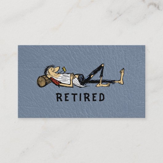 Retirement - Rip Van Winkle image business Telefonnummerkarte (Vorderseite)
