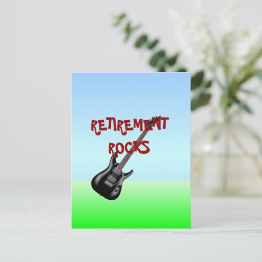 RETIREMENT ROCKS, beliebtes Design, Postkarte (Stehend Vorderseite)