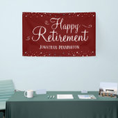 Retirement Simple Silver Confetti Banner (Messeveranstaltung)