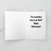 ***RETIREMENT*** SPASS - ENTSPANNEN SIE SICH WIE? KARTE (Innenseite)