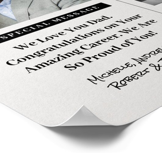 Retirement Times Newspaper Poster for Framed Gift (Ecke)