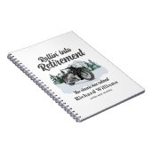 Retirement Travel Theme Classic Motorbike Rolling Notizblock (Rechte Seite)