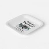 Retirement Travel Theme Classic Motorbike Rolling Pappteller (Gewinkelt)