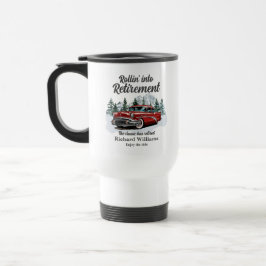 Retirement Travel Theme Classic Retro Car Rolling Reisebecher