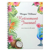 Retirement Tropical Summer Dine & Cocktail Party  Notizblock (Vorderseite)
