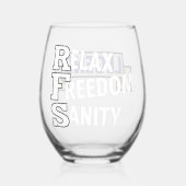 Retirement Weinglas Humorisch Ohne Stiel (Rückseite)