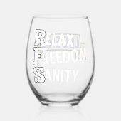 Retirement Weinglas Humorisch Weinglas Ohne Stiel (Rückseite)