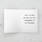 *RETIREMENT*=ZEIT, UM ZURÜCK ZU SITZEN UND DIE SIC KARTE (Innenseite)