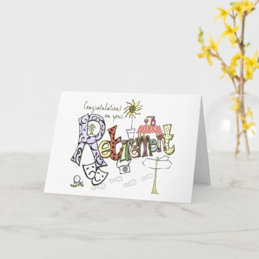 *RETIREMENT* ZEIT ZU TUN, WAS "SIE GENIESSEN" IM L KARTE (Gelbe Blume)