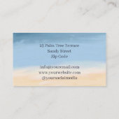 Retirement Zuhause Beach Palm Tree Visitenkarte (Rückseite)