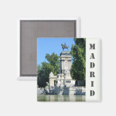 Retiro Park, Madrid, Spanien Magnet (Vorderseite/Rückseite)