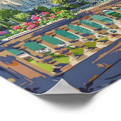 Retiro Park Madrid Spanien Vintage Poster (Ecke)