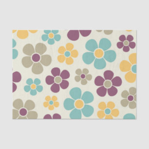 Reto 1960er Style Mid Mod Floral Muster Gewebepap Seidenpapier