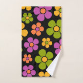 Reto 1960er Style Mid Mod Floral Pattern Badhandtuch Set (Handtuch)