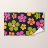 Reto 1960er Style Mid Mod Floral Pattern Badhandtuch Set (Handtuch)