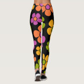 Reto 1960er Style Mid Mod Floral Pattern Leggings (Rückseite)