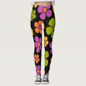 Reto 1960er Style Mid Mod Floral Pattern Leggings (Vorderseite)