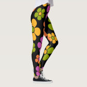 Reto 1960er Style Mid Mod Floral Pattern Leggings (Rechts)