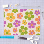 Reto 1960er Style Mid Mod Floral Pattern Seidenpapier (Handwerk)