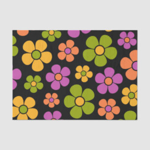 Reto 1960er Style Mid Mod Floral Pattern Seidenpapier