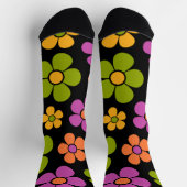 Reto 1960er Style Mid Mod Floral Pattern Socken (Oben)