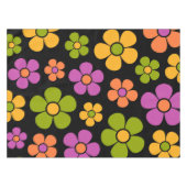 Reto 1960er Style Mid Mod Floral Pattern Tischdecke (Vorderseite (Horizontal))