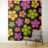 Reto 1960er Style Mid Mod Floral Pattern Wandteppich (Beispiel)