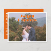 Reto Hochzeit Foto Postkarte (Vorne/Hinten)