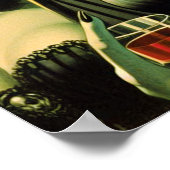Retr Gothic Hexenmädchen Poster (Ecke)
