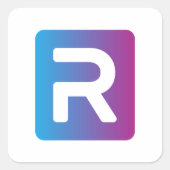 Retra Quadratischer Aufkleber (Vorderseite)