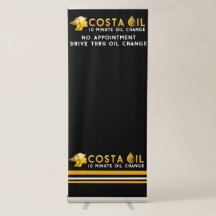 Retraktierbares Costa Oil-Banner